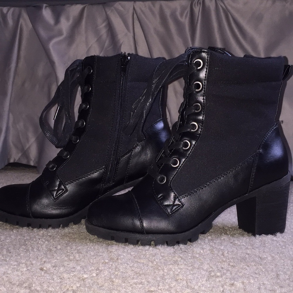 Heeled Combat Boot